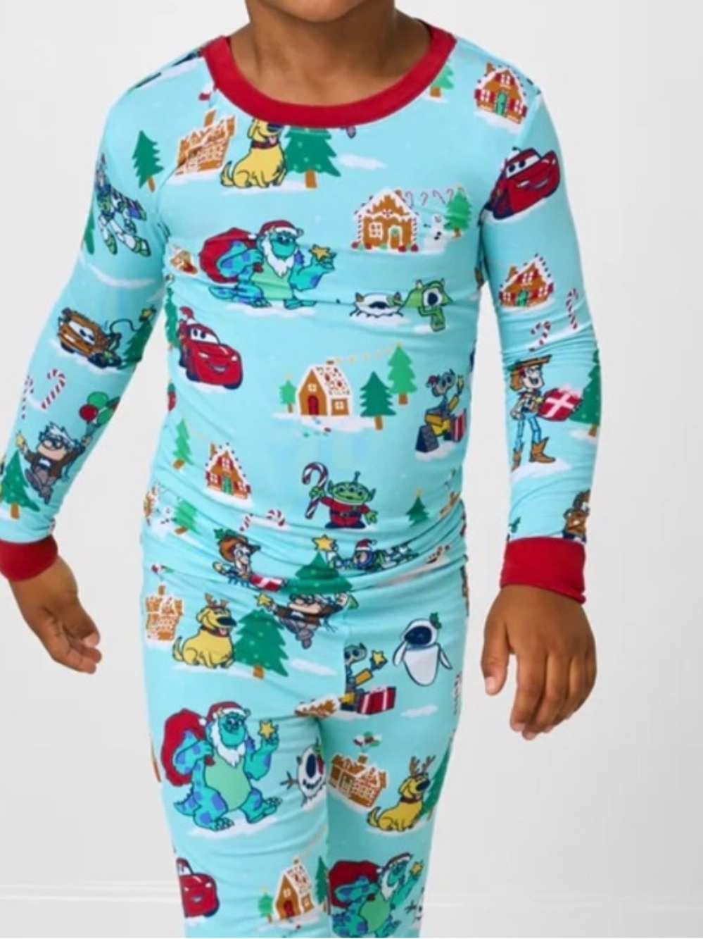 NWOT Little Sleepies Pixar Christmas Village Bamboo Pajama Long Sleeve Top 4T